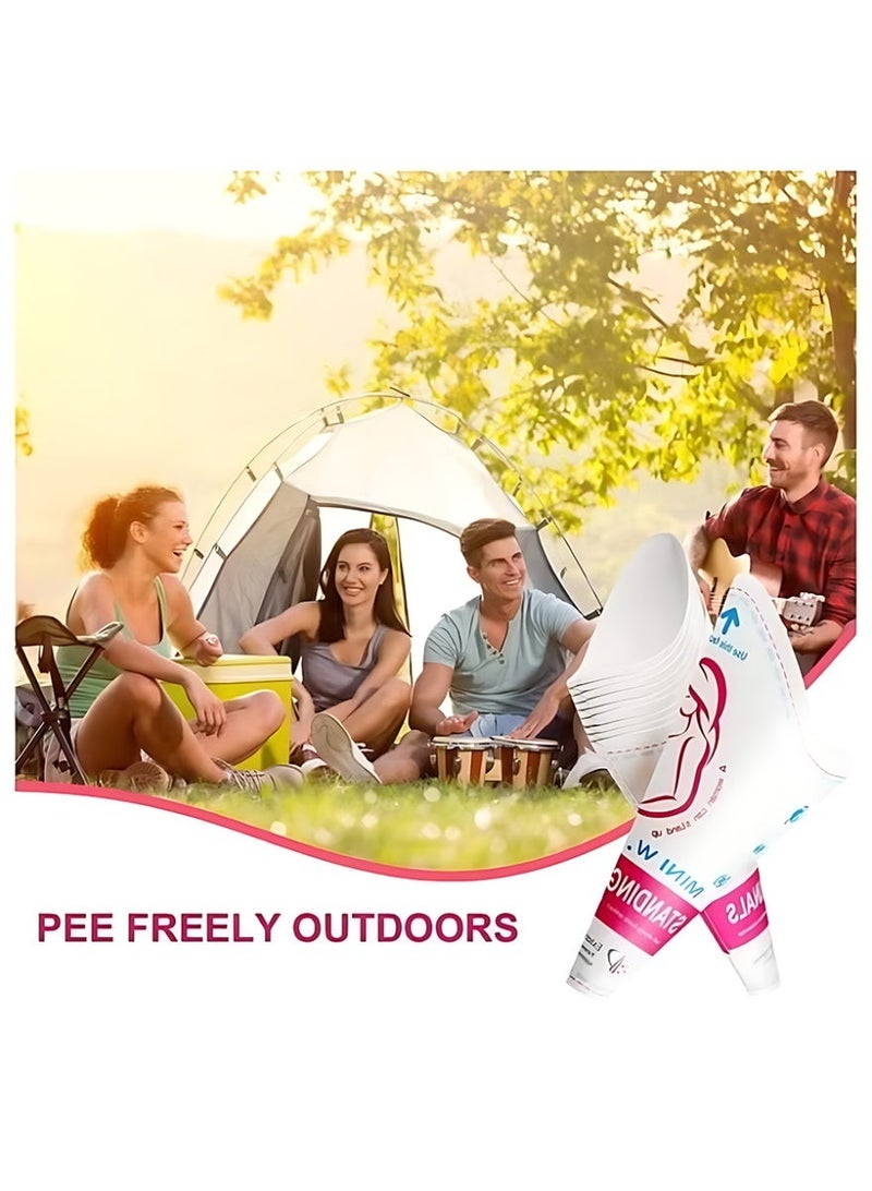XULEBAO 12-Piece Disposable Urinal Funnel, Waterproof Paper, Vertical Leak-proof, Suitable for Camping, Travel, Public Toilets, Women, Pregnant Women, Injured Individuals, and Children. - Image 5